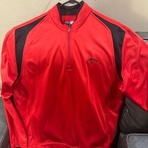 Callaway red and black 3/4 zip. New no tags